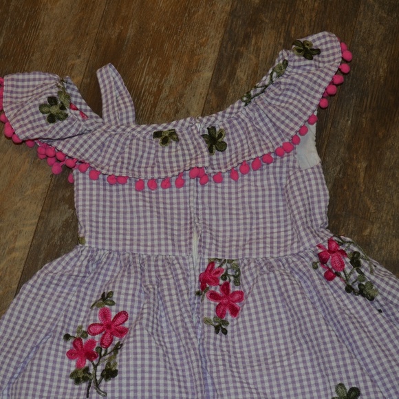 Rare Editions - Purple and White Checker Dress - Picture 6 of 7